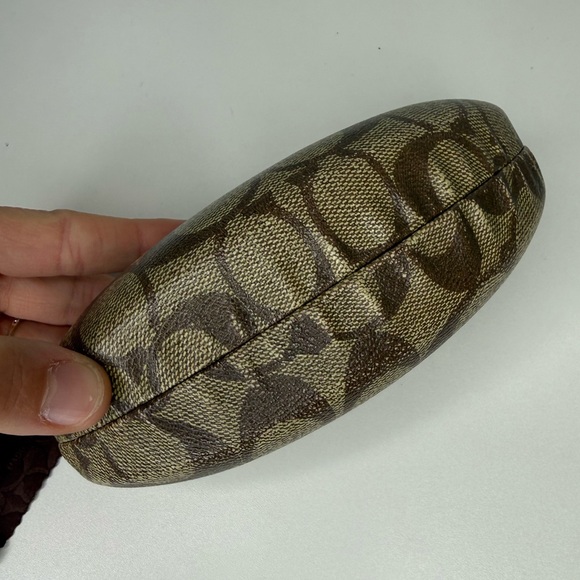 Coach sunglasses case signature logo brown khaki with wipe protective case - Picture 4 of 11